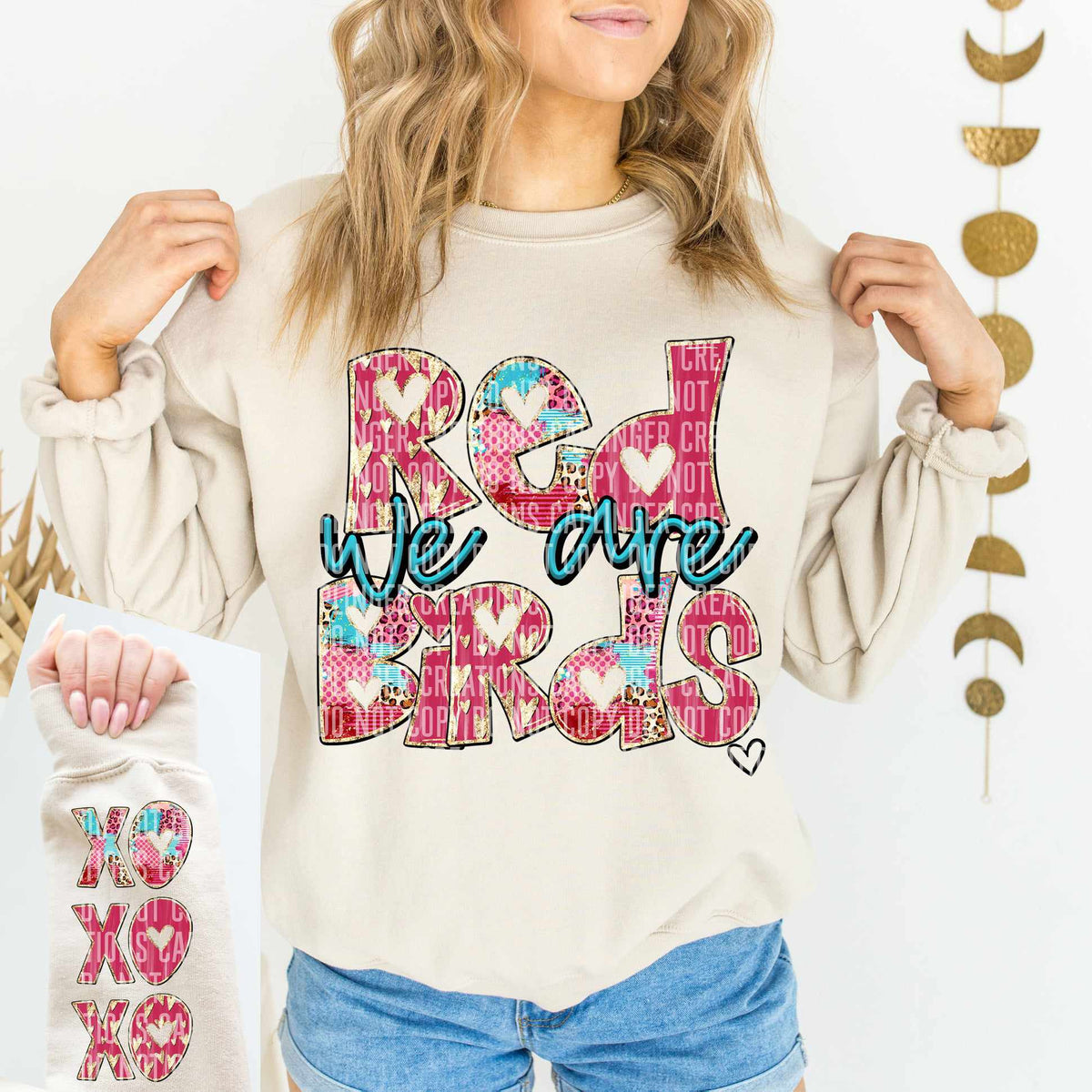 We are red birds valentine filled FRONT (caplinger) 75112 DTF transfer