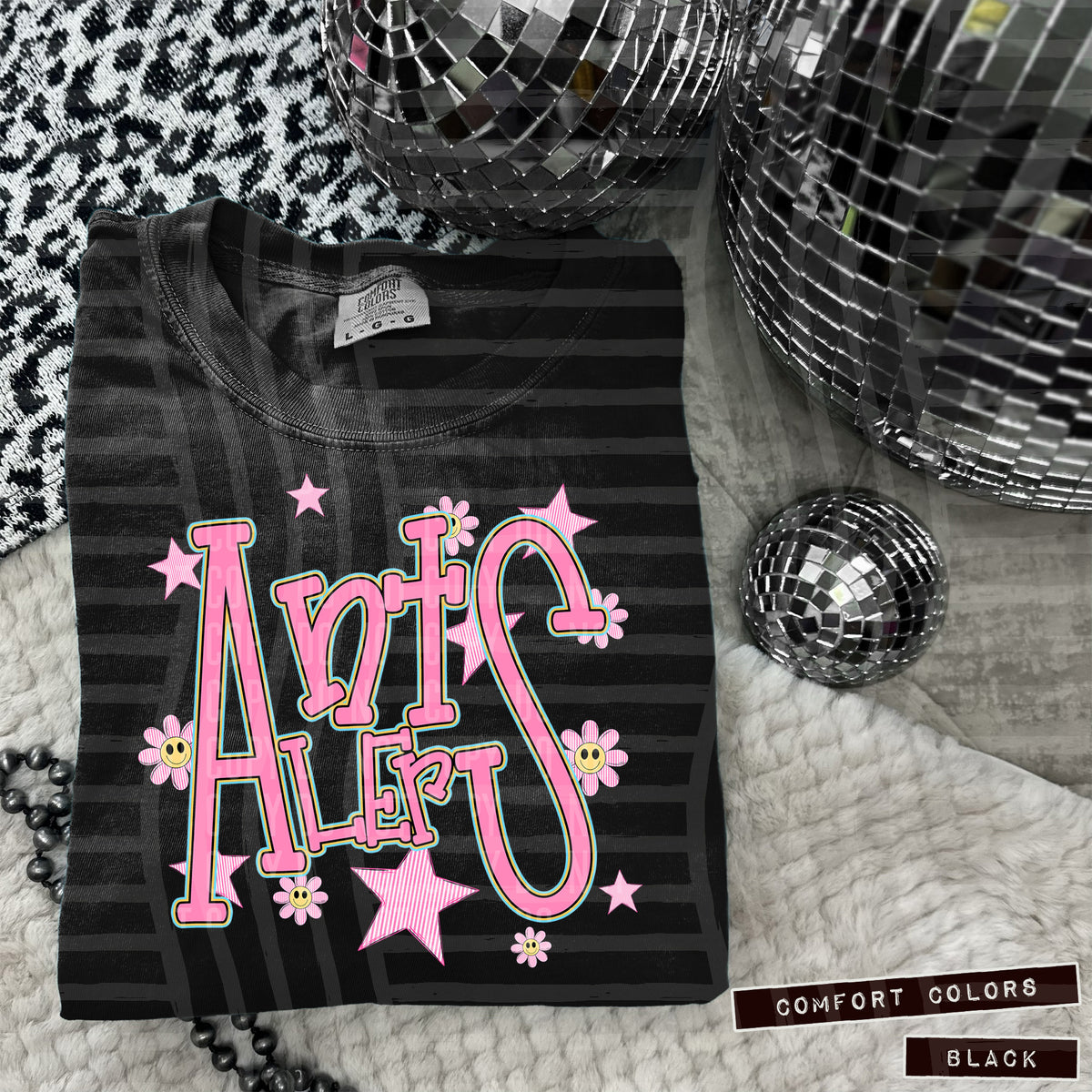 Antlers Pink Flowers And Stars 104890 DTF transfer