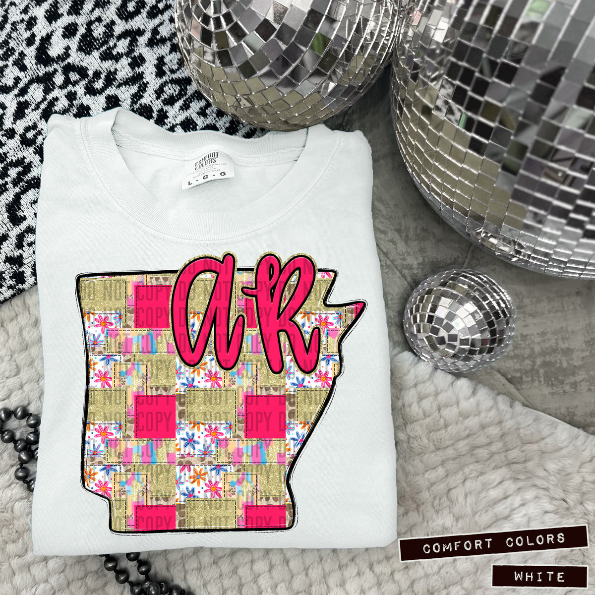 Pink Patch states DTF transfers