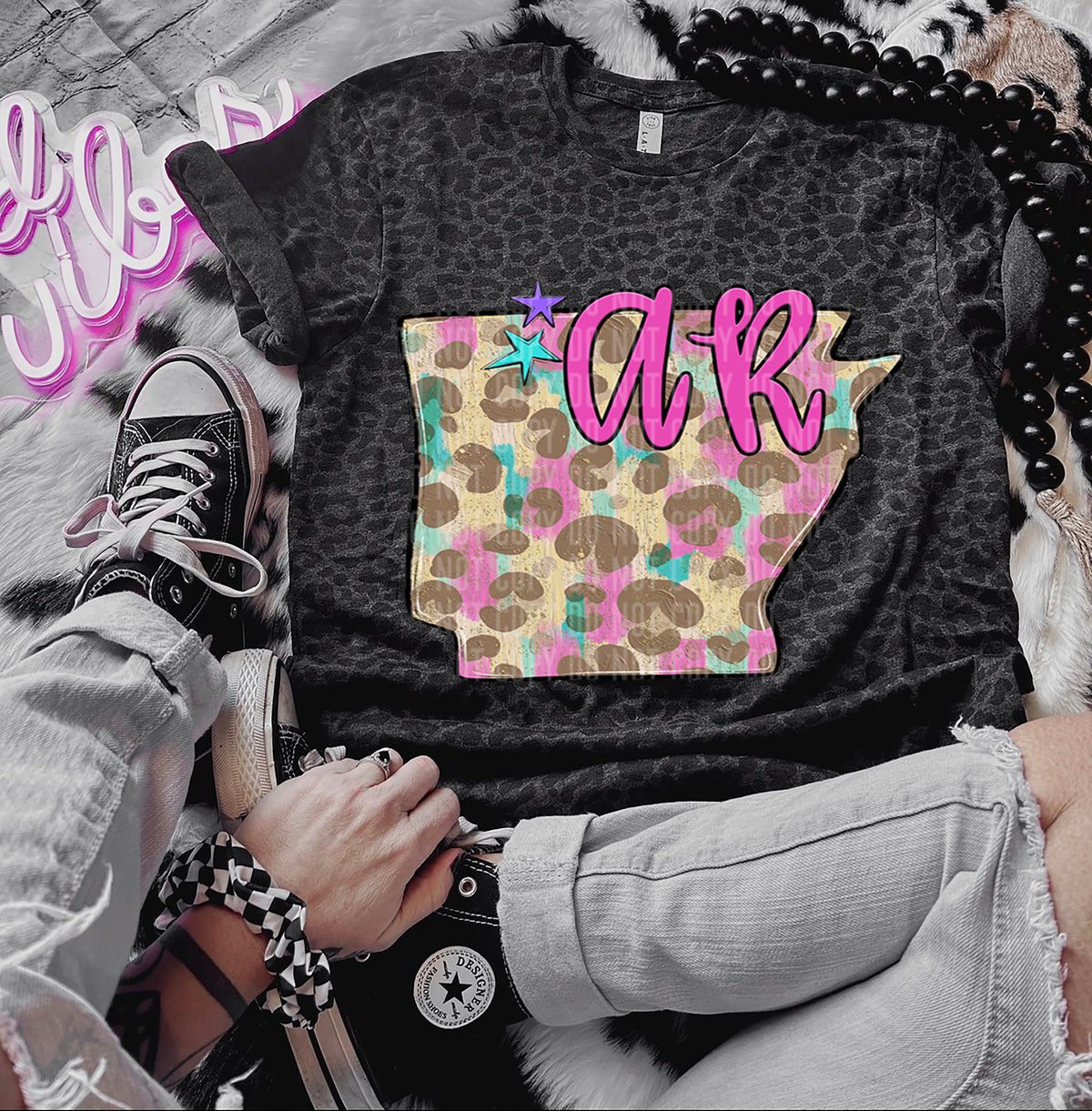 Pink Leopard States (Caplinger) DTF transfers