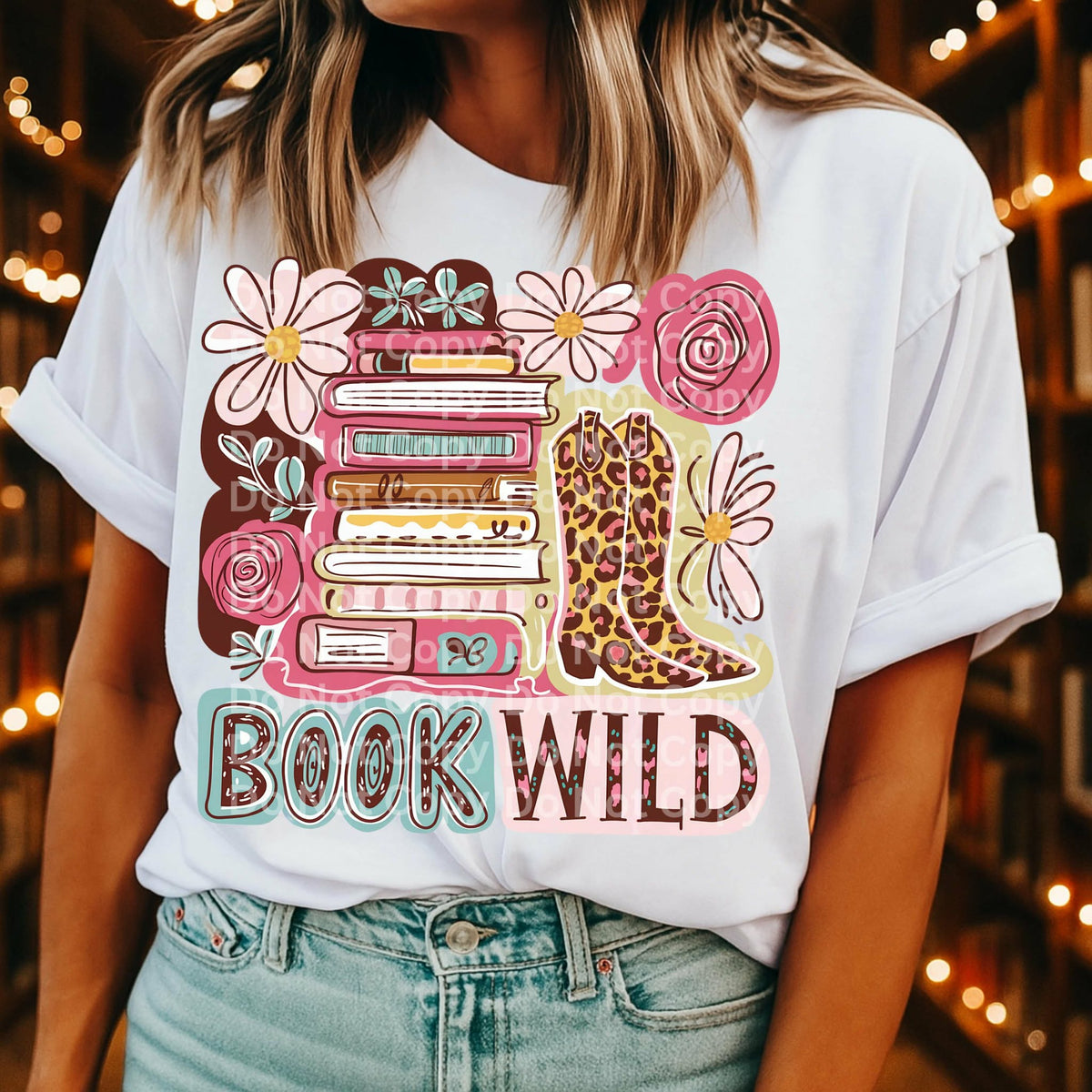 Book Wild (Irene) DTF transfer