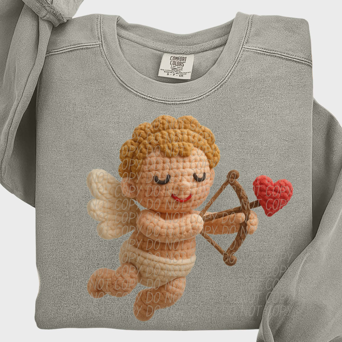 Faux crochet cupid (city) DTF transfer