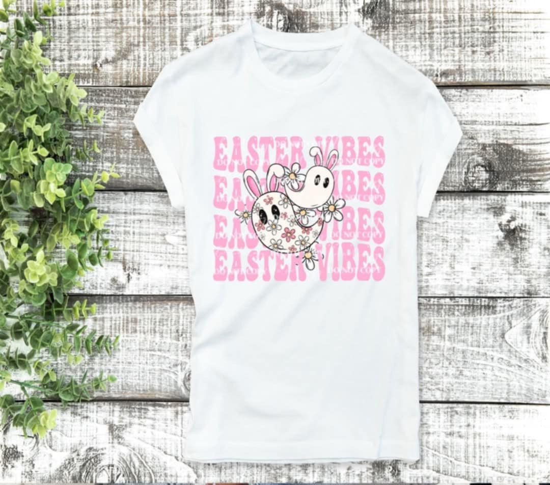 Easter vibes stacked ghosts GIRL (40E) 92657 DTF transfer