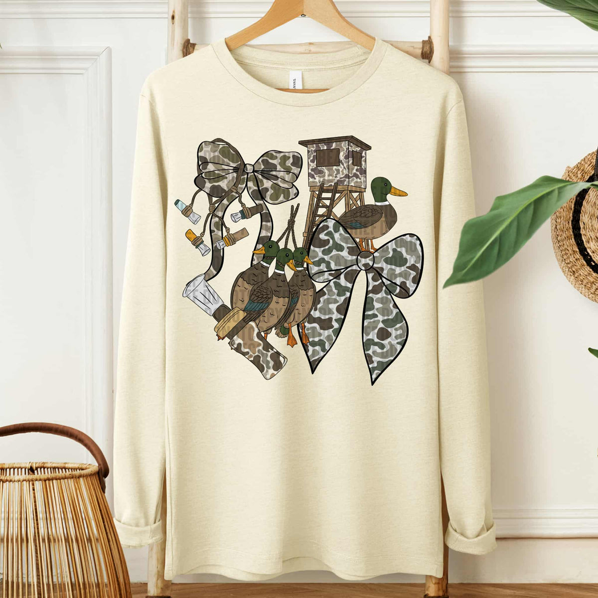 Camo bows and duck collage (SDD) DTF transfer