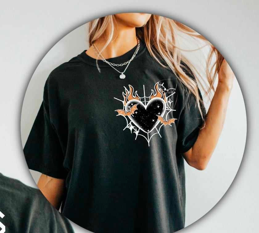 Heart white webs (CSC) 53555 DTF transfer