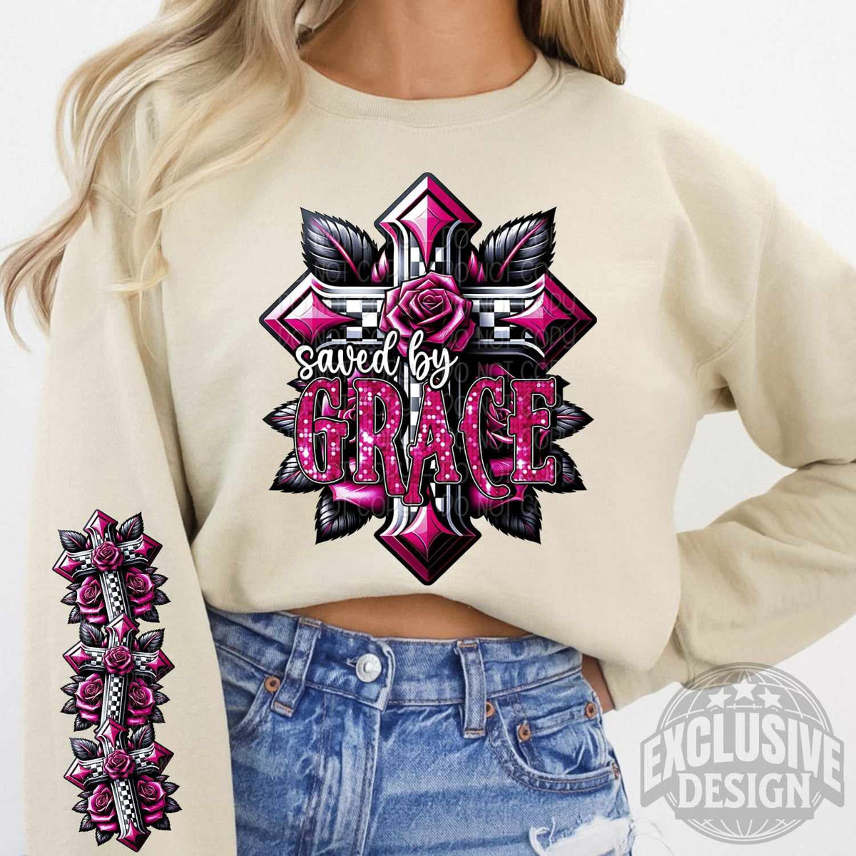 Saved by grace SLEEVE ONLY exclusive 79838 DTF transfer