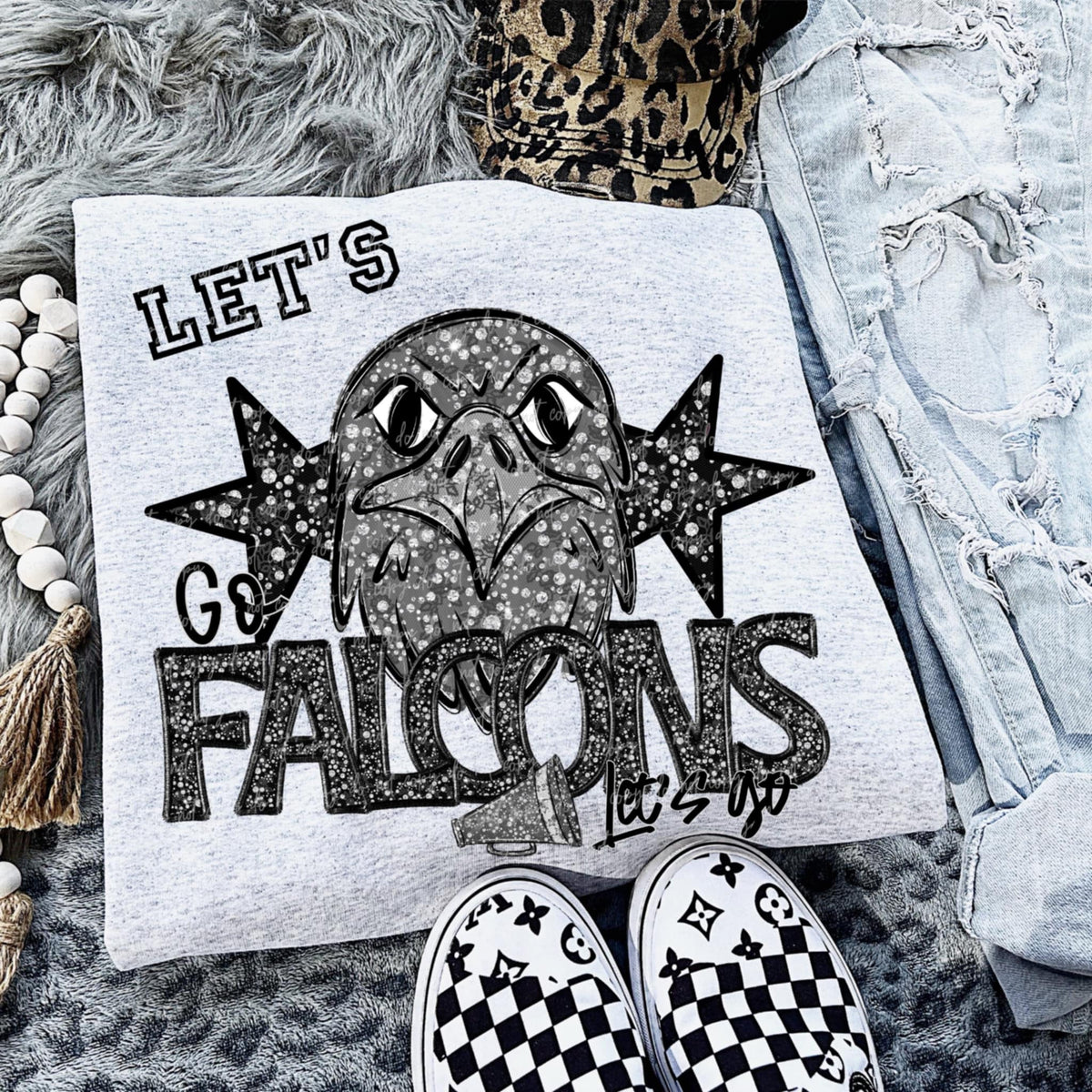 Let’s go falcons silver (VIRGO) 92520 DTF transfer