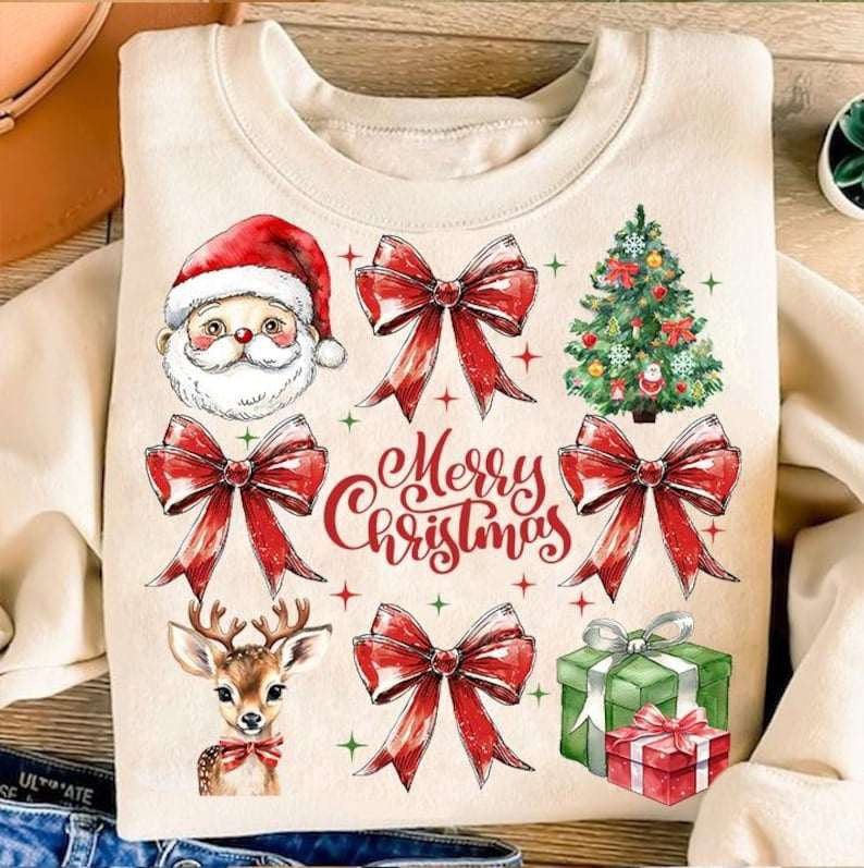 Merry Christmas red items 64936 DTF transfer