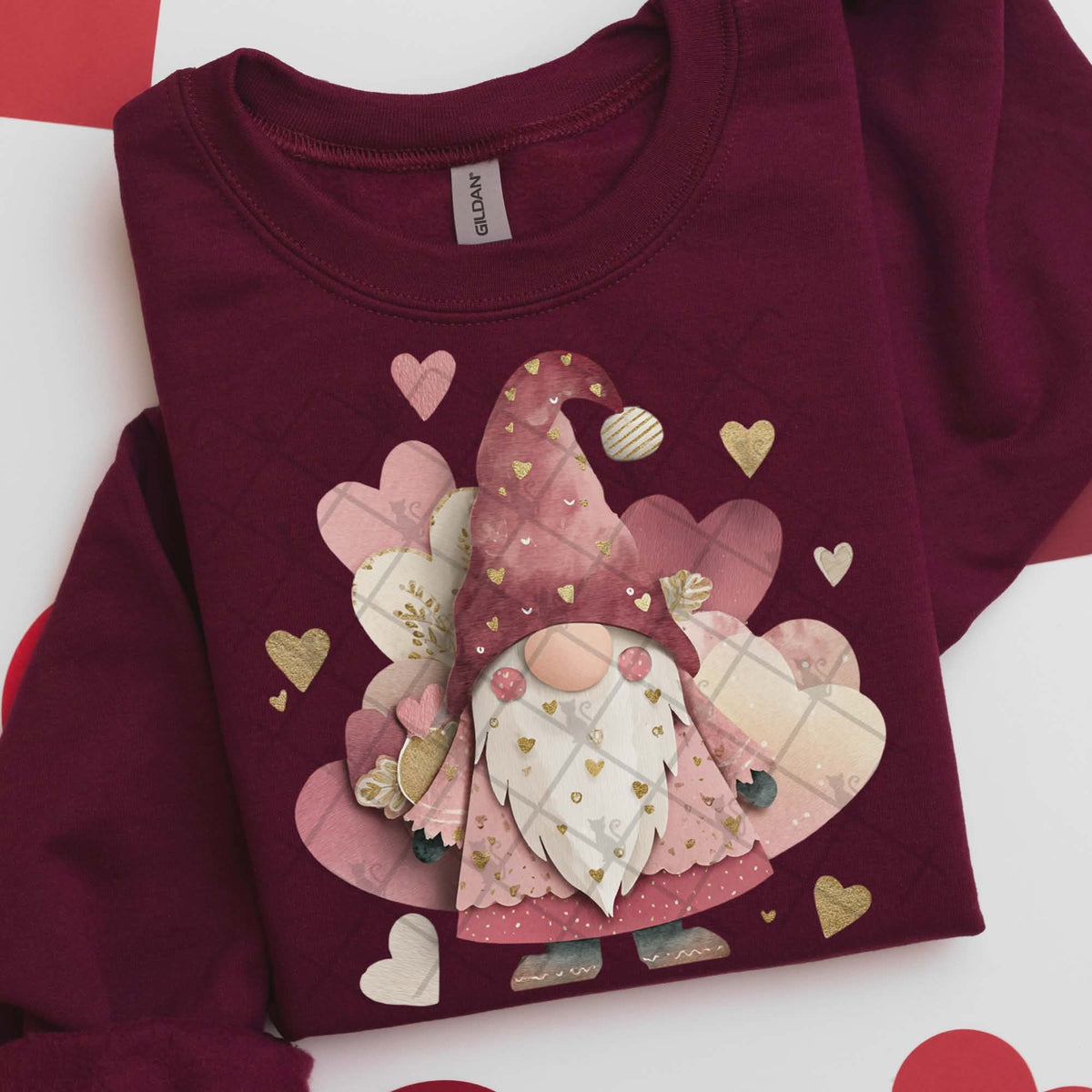 Gnome with hearts (TTD) DTF Transfer
