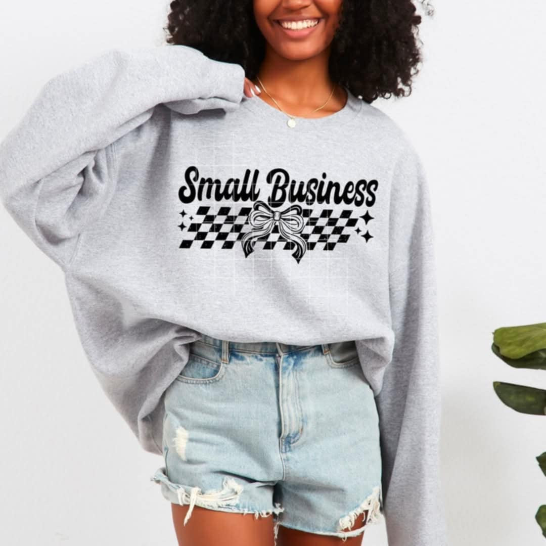 Small business checkered BLACK (CSC) 97719 DTF transfer