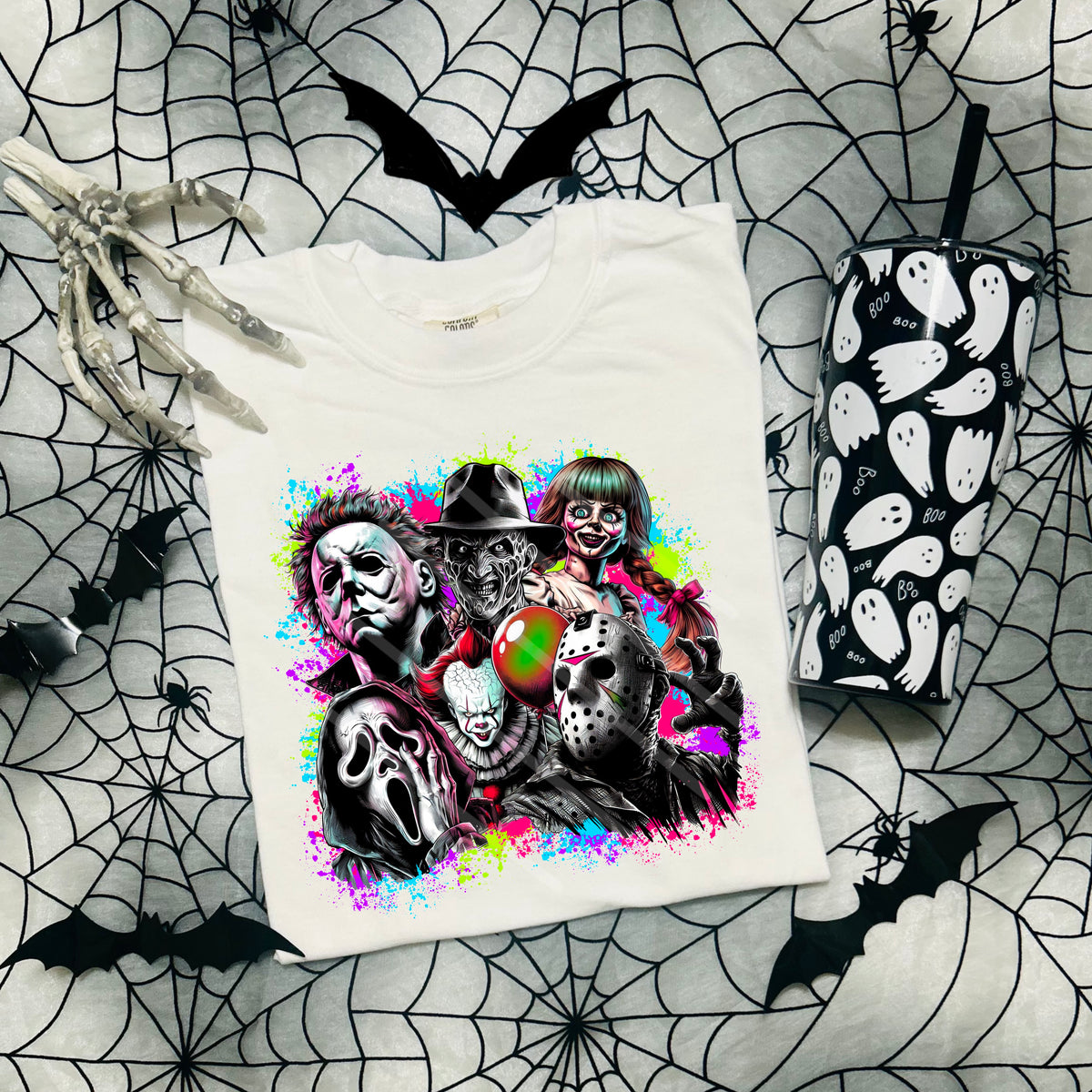 Neon Splatter Killer Collage (chaos) 110284 DTF transfer