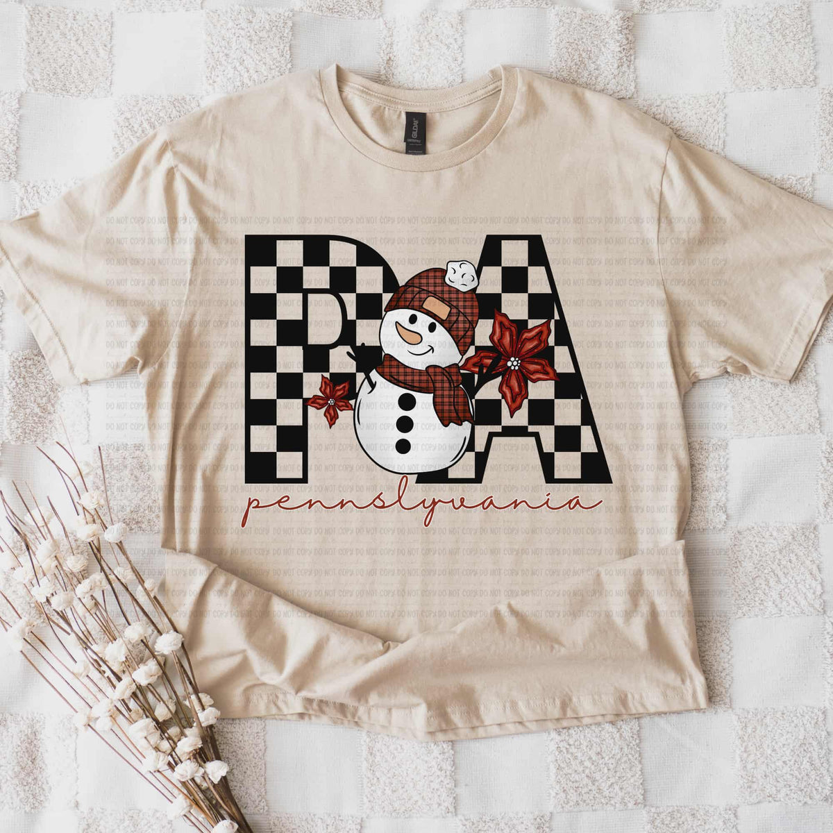 Pennsylvania snowman checker (REVEL) DTF Transfer