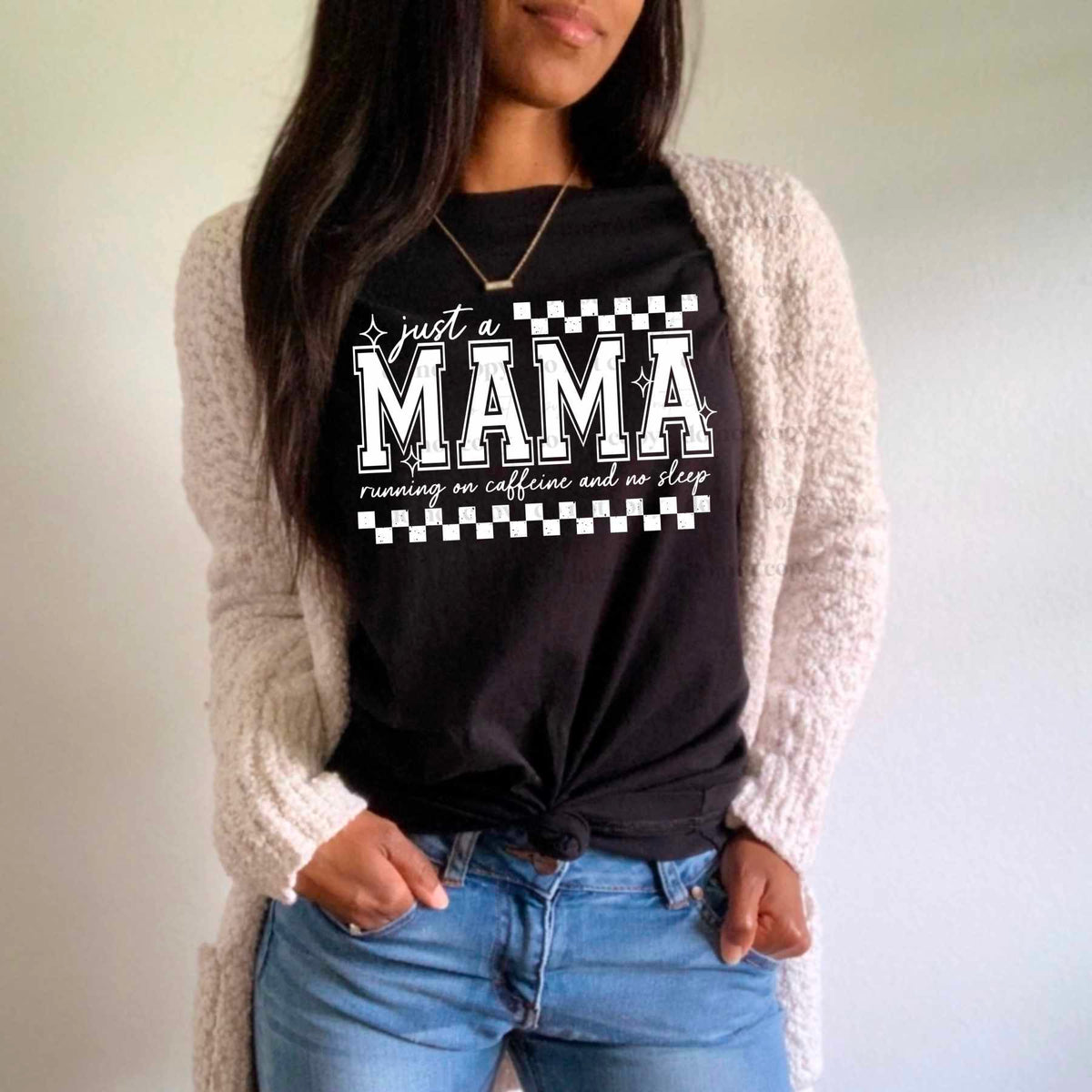 Just a mama WHITE (CSC) 82422 DTF transfer