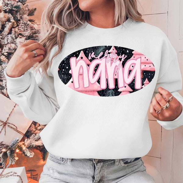 Merry nana pink trees (CITY) 62317 DTF transfer