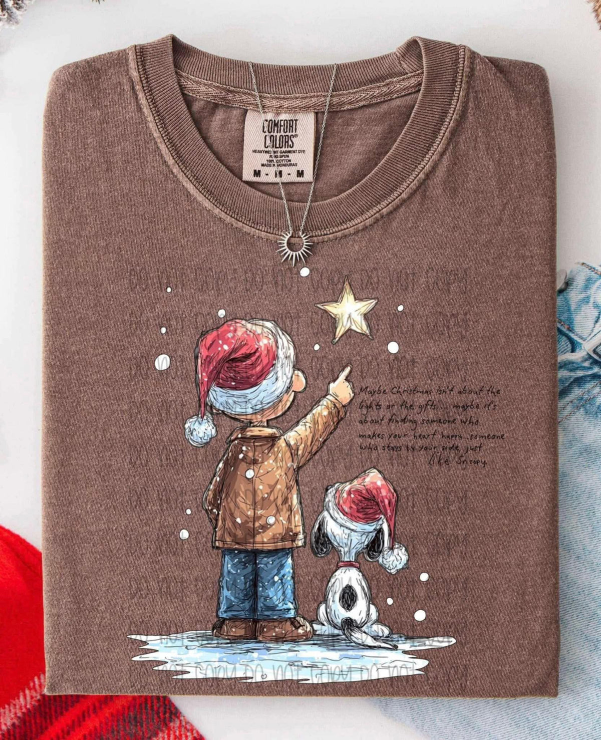 Maybe Christmas peanut and tree SSD DTF transfer