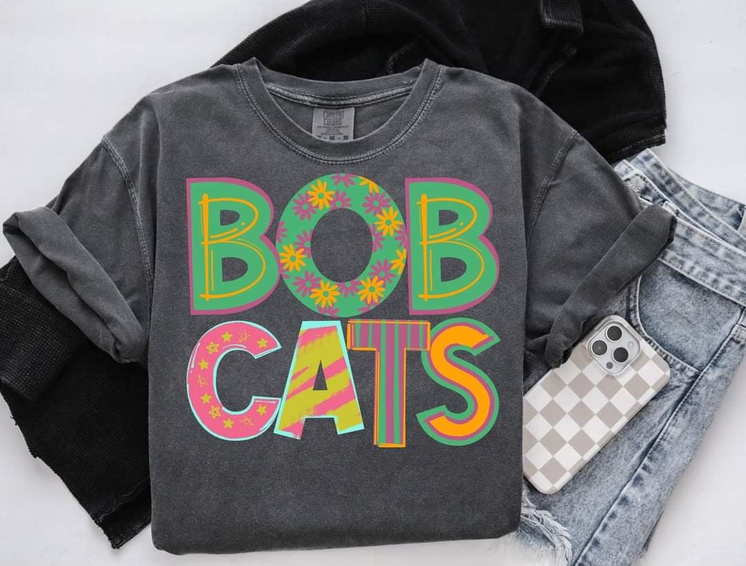 Bobcats patterned font (S&G) 60367 DTF transfer
