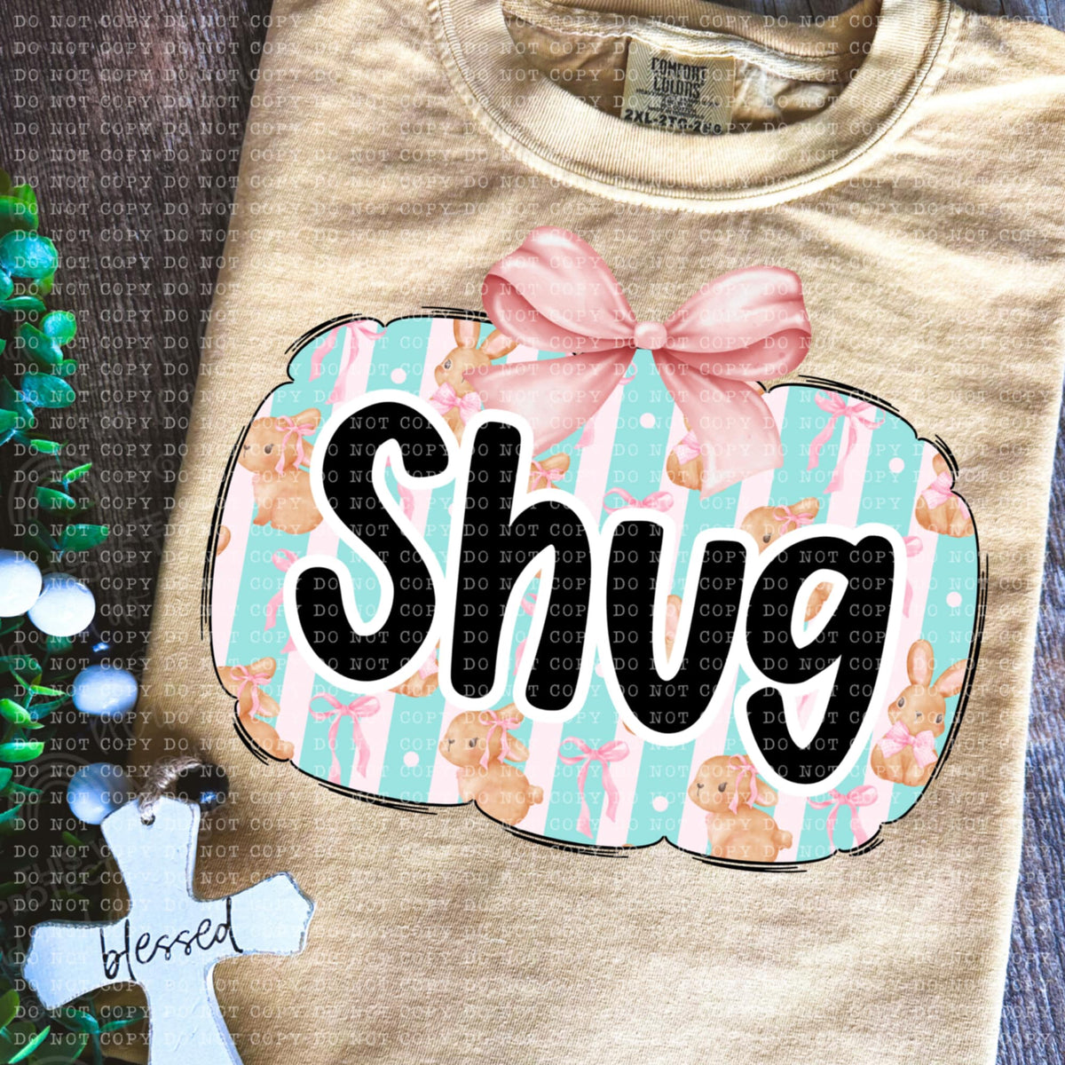 Shug bunny background (ECHT) 85659 DTF transfer