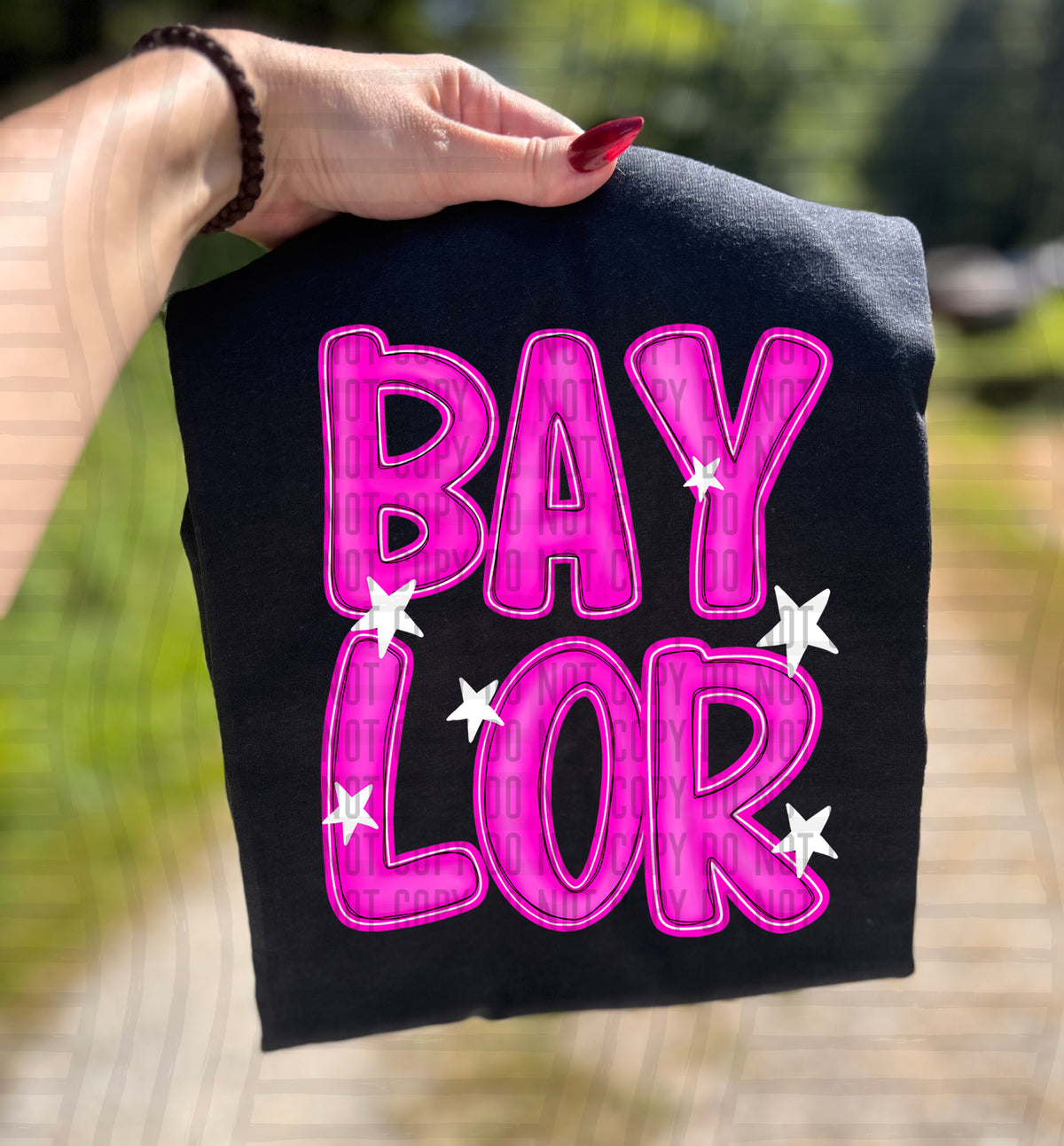 Baylor Pink And Preppy Split 112851 DTF transfer