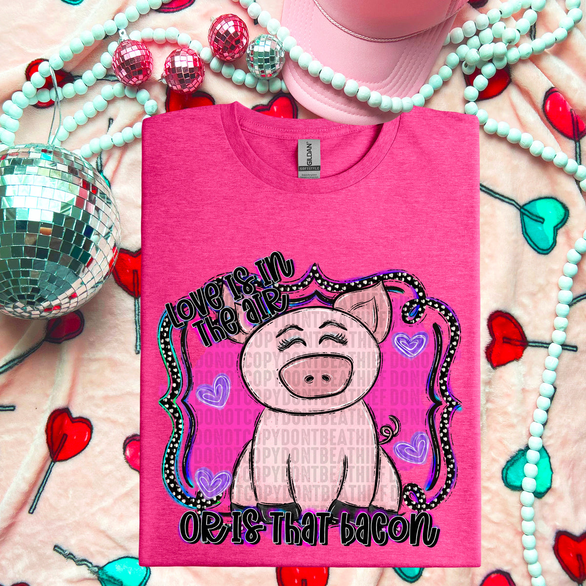 Love is in the air or is that bacon 103752 DTF transfer