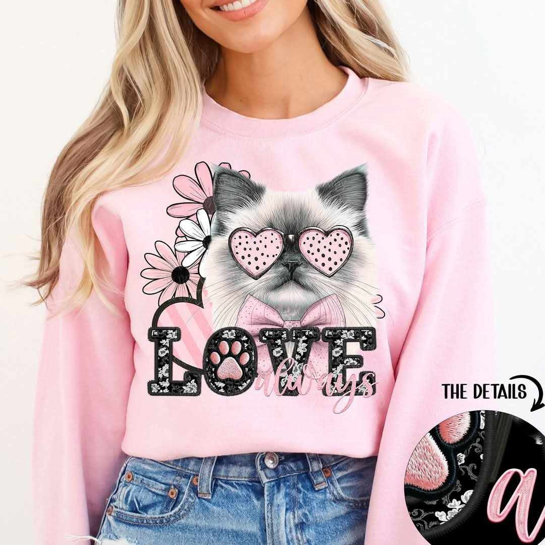 Love always Himalayan cat (TTD) 80778 DTF transfer