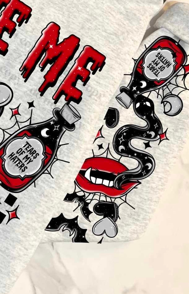 Bite me black outline sleeve (CSC) 55152 DTF transfer