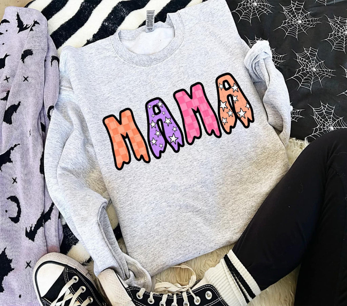 Mama black outline (Linda) 107839 DTF transfer