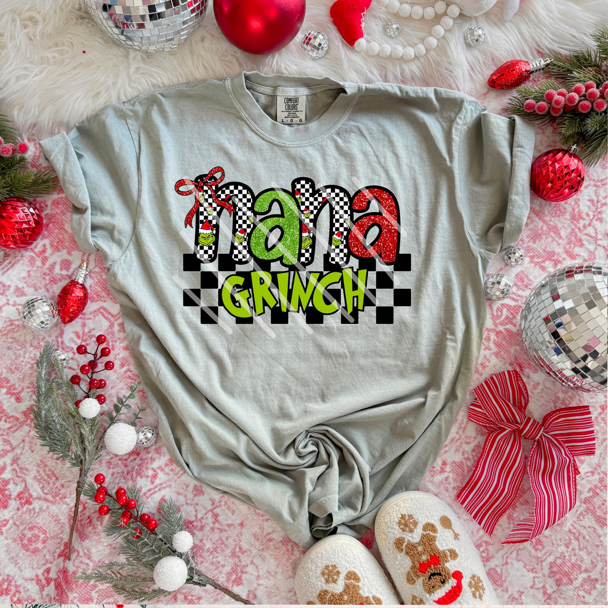 Nana Green with bow (MZ) 113625 DTF transfer