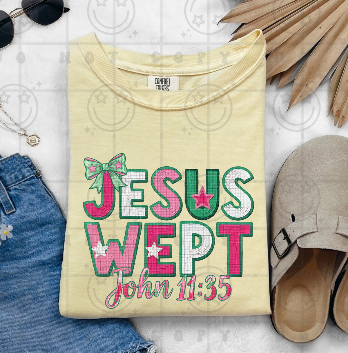 Jesus Wept John 11:35 (HW) DTF Transfer