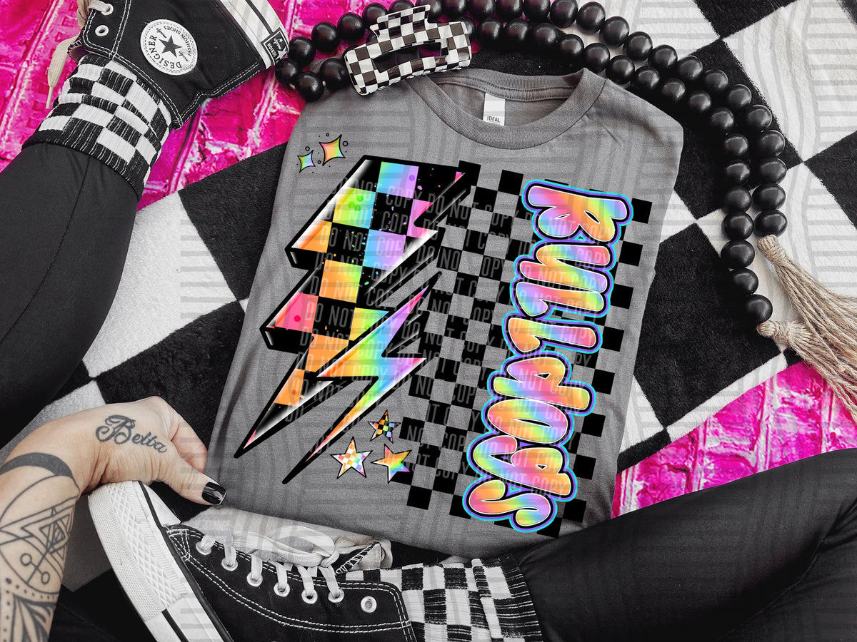 Bulldogs Neon Bright Circle (Caplinger) DTF transfer