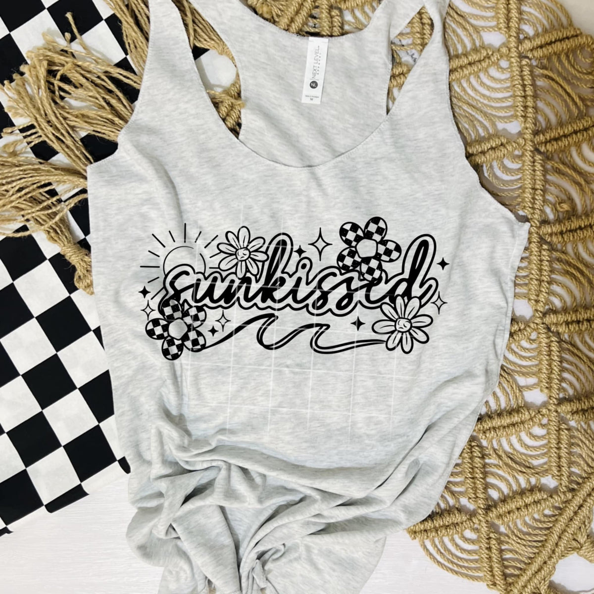 Sunkissed doodles BLACK (CSC) 98739 DTF transfer