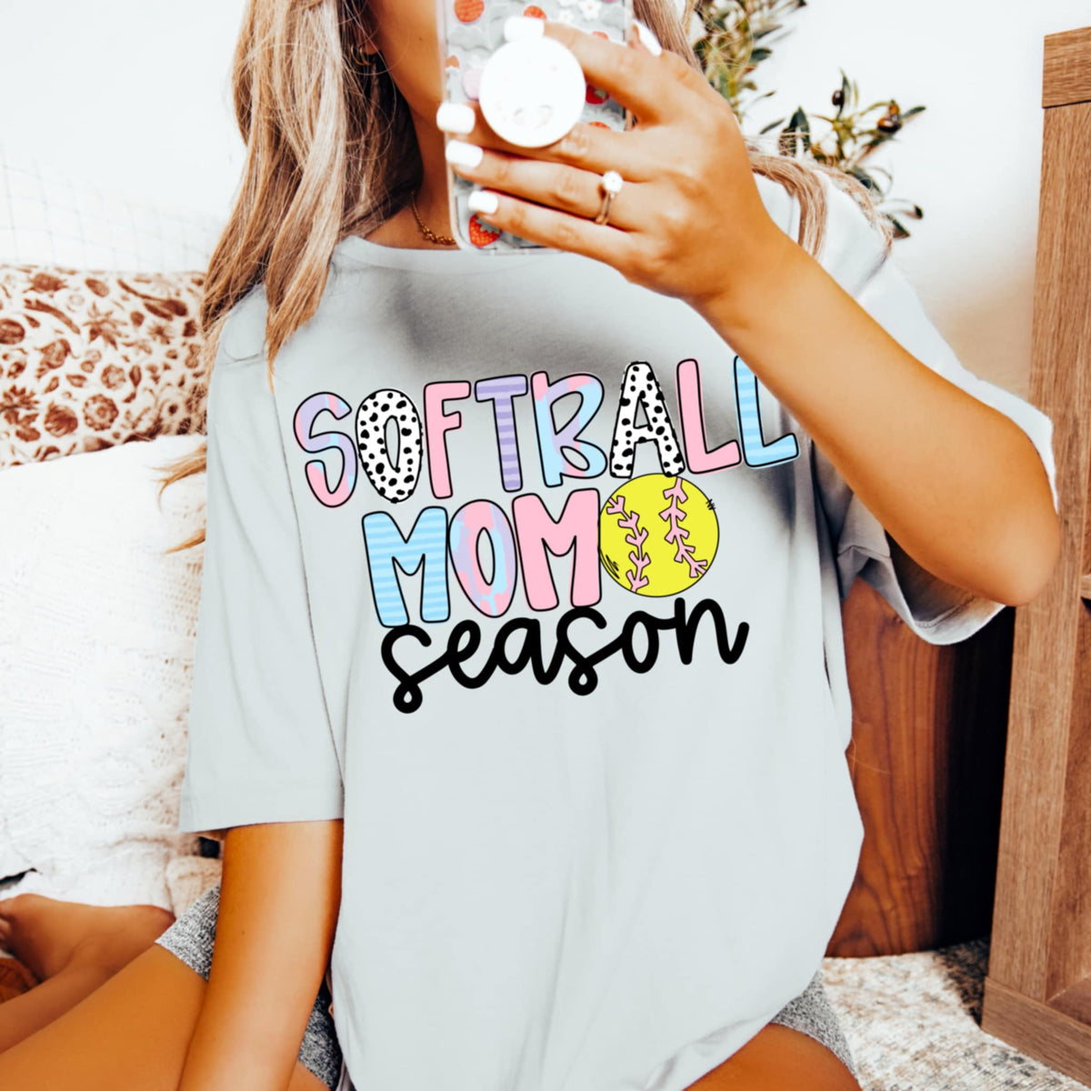 Softball mom season pastel (CMD) 97827 DTF transfer