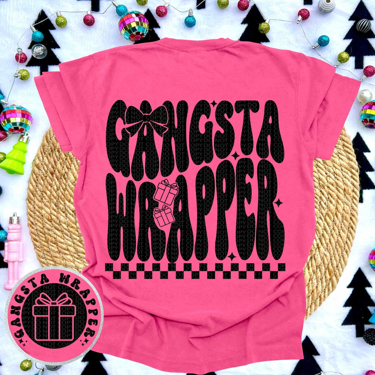 Gangsta wrapper FRONT ONLY (HW) 60986 DTF transfer
