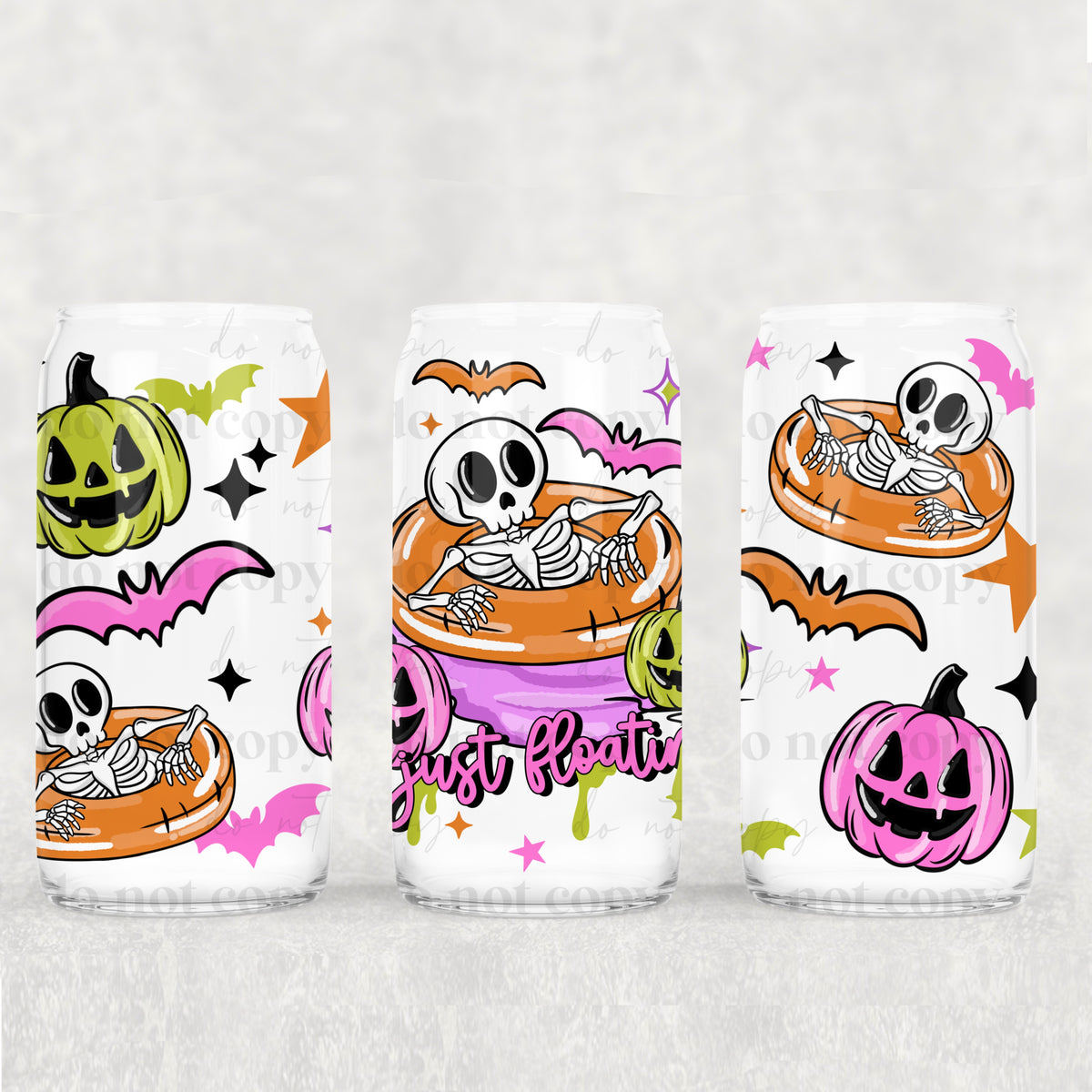 Just floatin skull (CSC) UV DTF WRAP