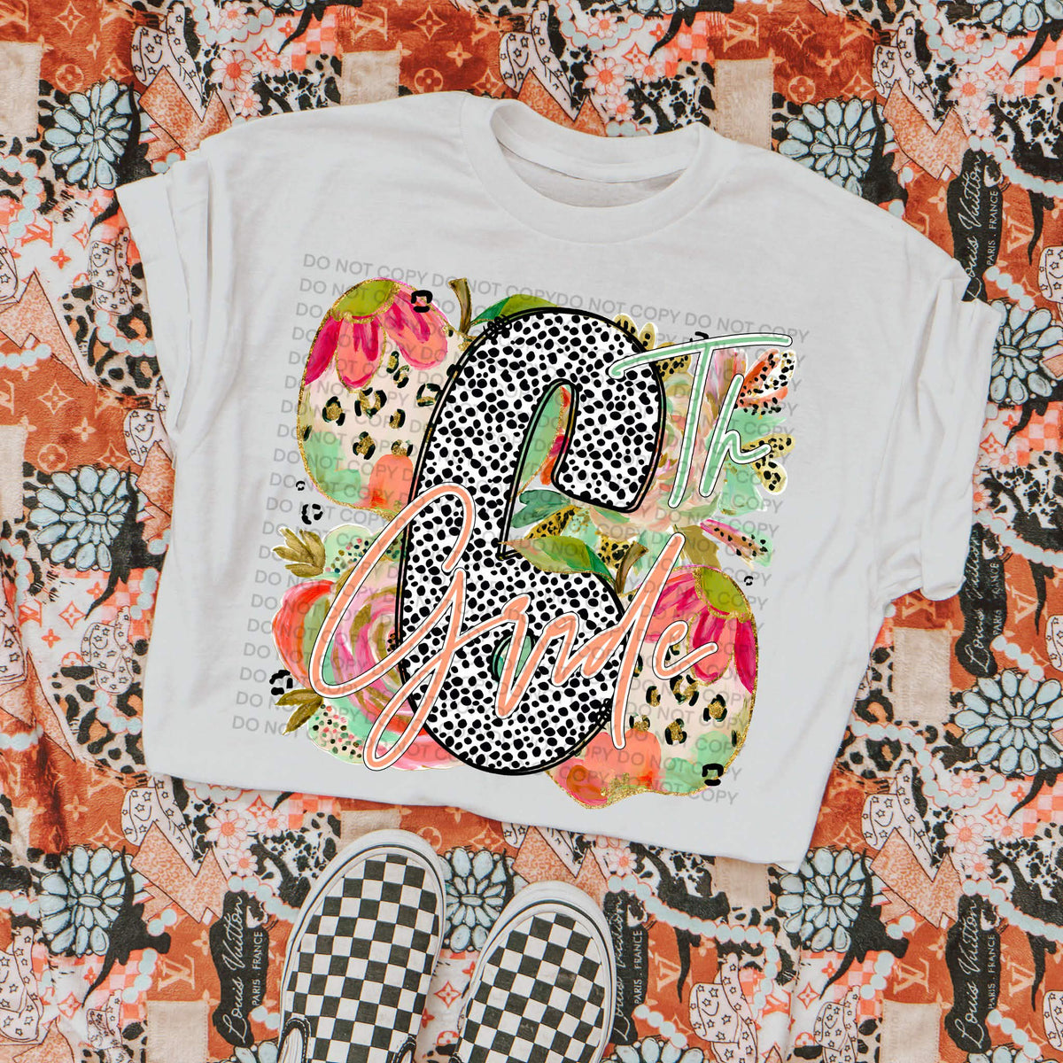 6th grade polka dots (Scg) DTF Transfer