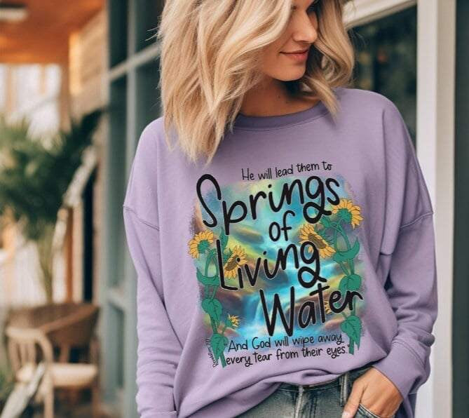 He lead them to springs of living water 64296 DTF transfer