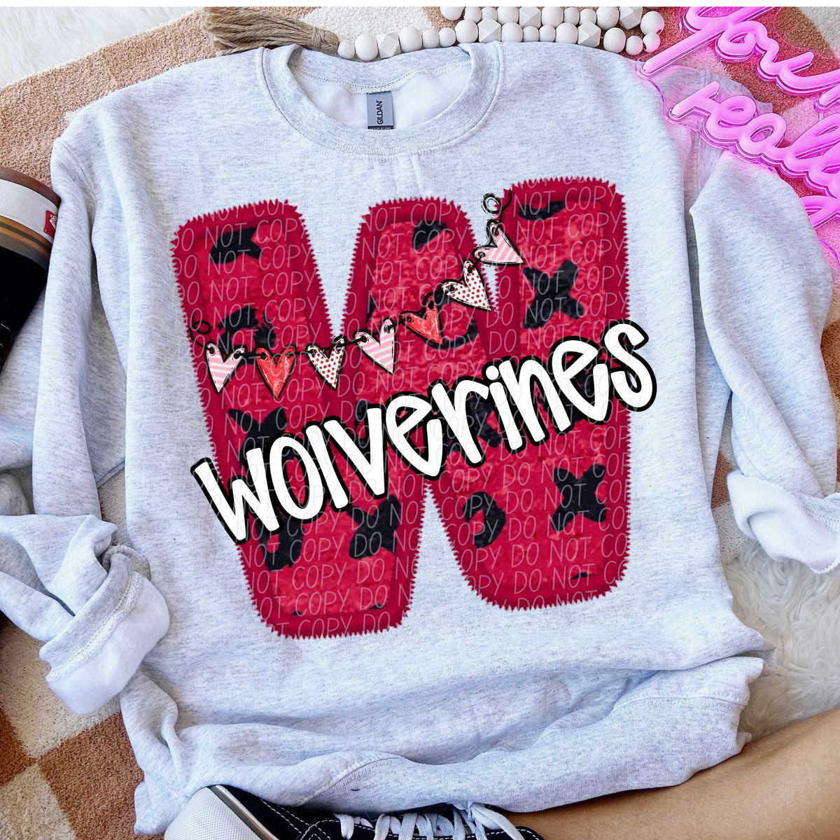 W wolverines valentine (CITY) 79059 DTF transfer
