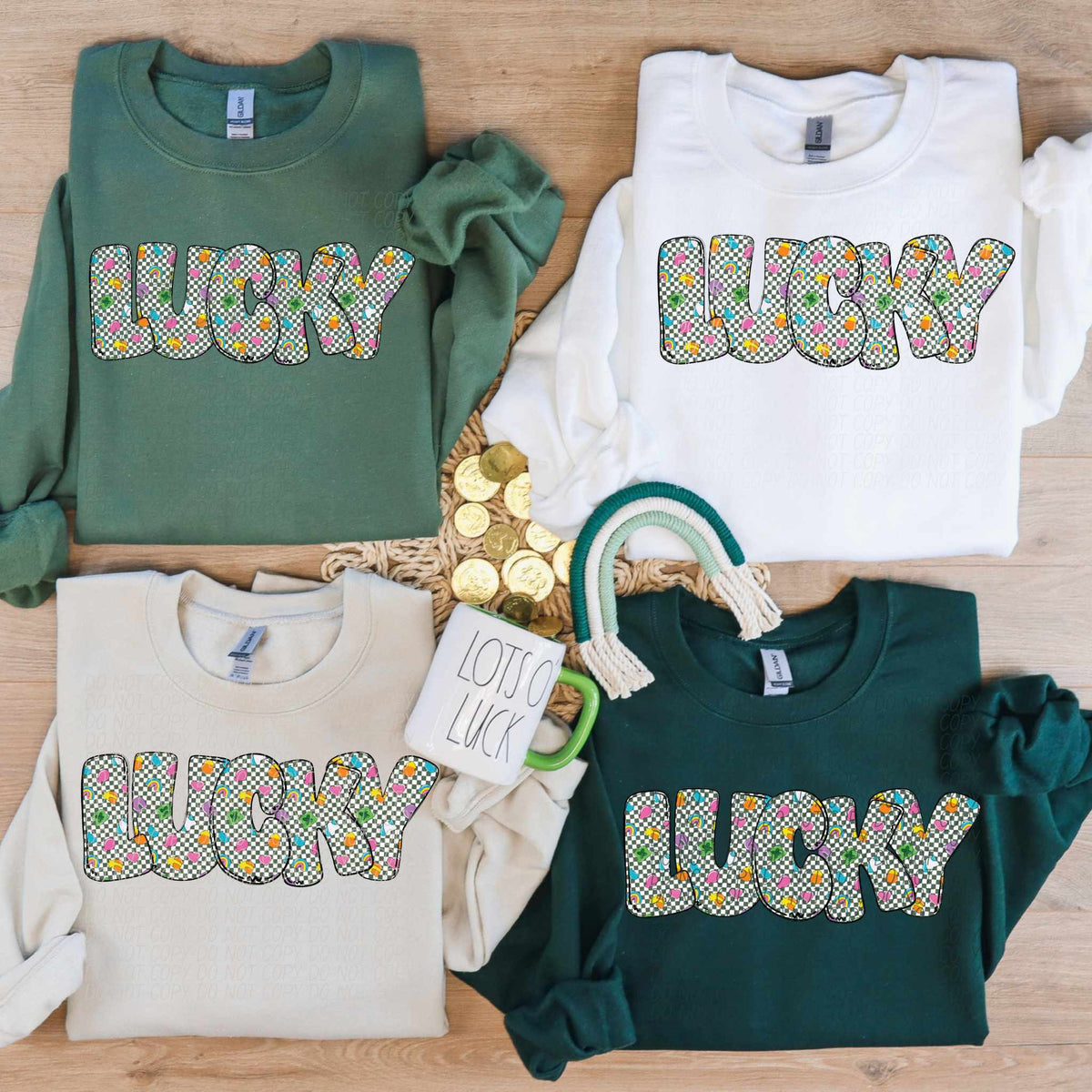 Lucky checkered with marshmallows (CITY) 85080 DTF transfer