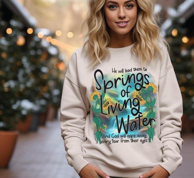 He lead them to springs of living water 64296 DTF transfer