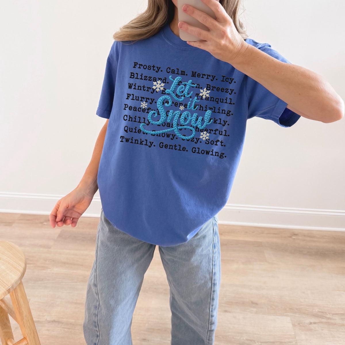 Let it snow quotes DTF transfer