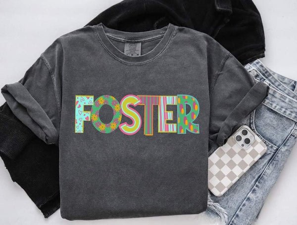 Foster patterned font (S&G) 60395 DTF transfer