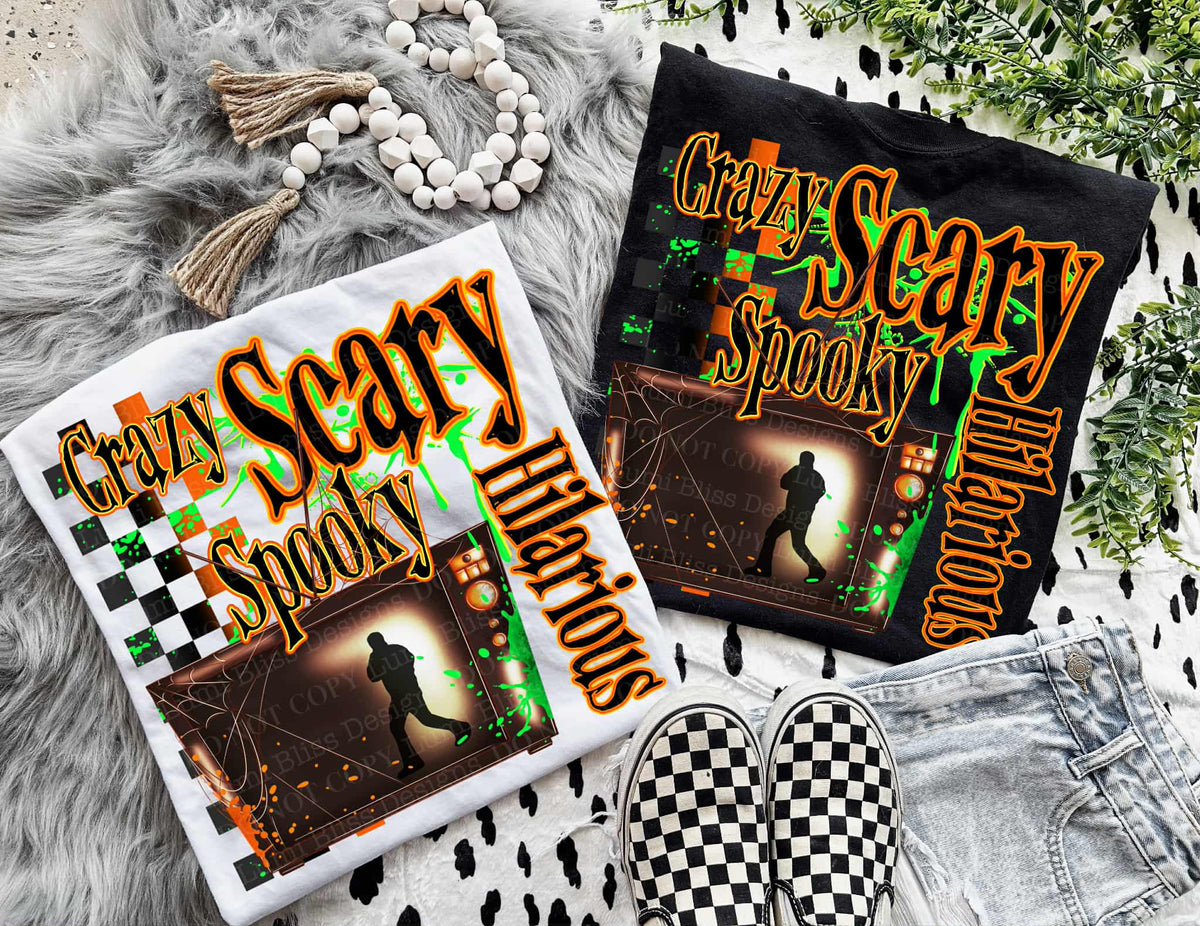 Crazy scary spooky hilarious LUMI DTF transfer