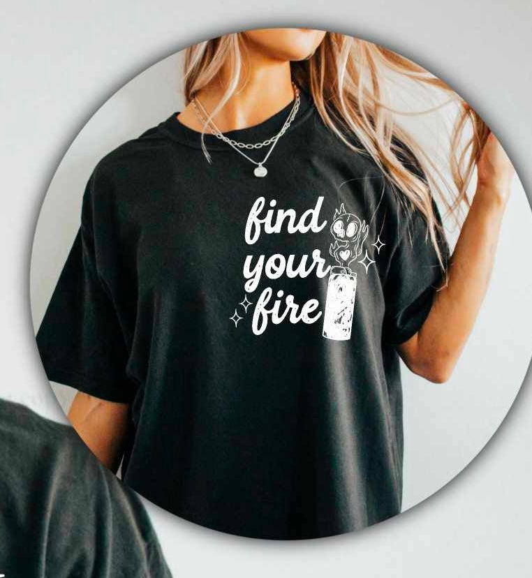 Find your fire WHITE pocket (CSC) 77260 DTF transfer