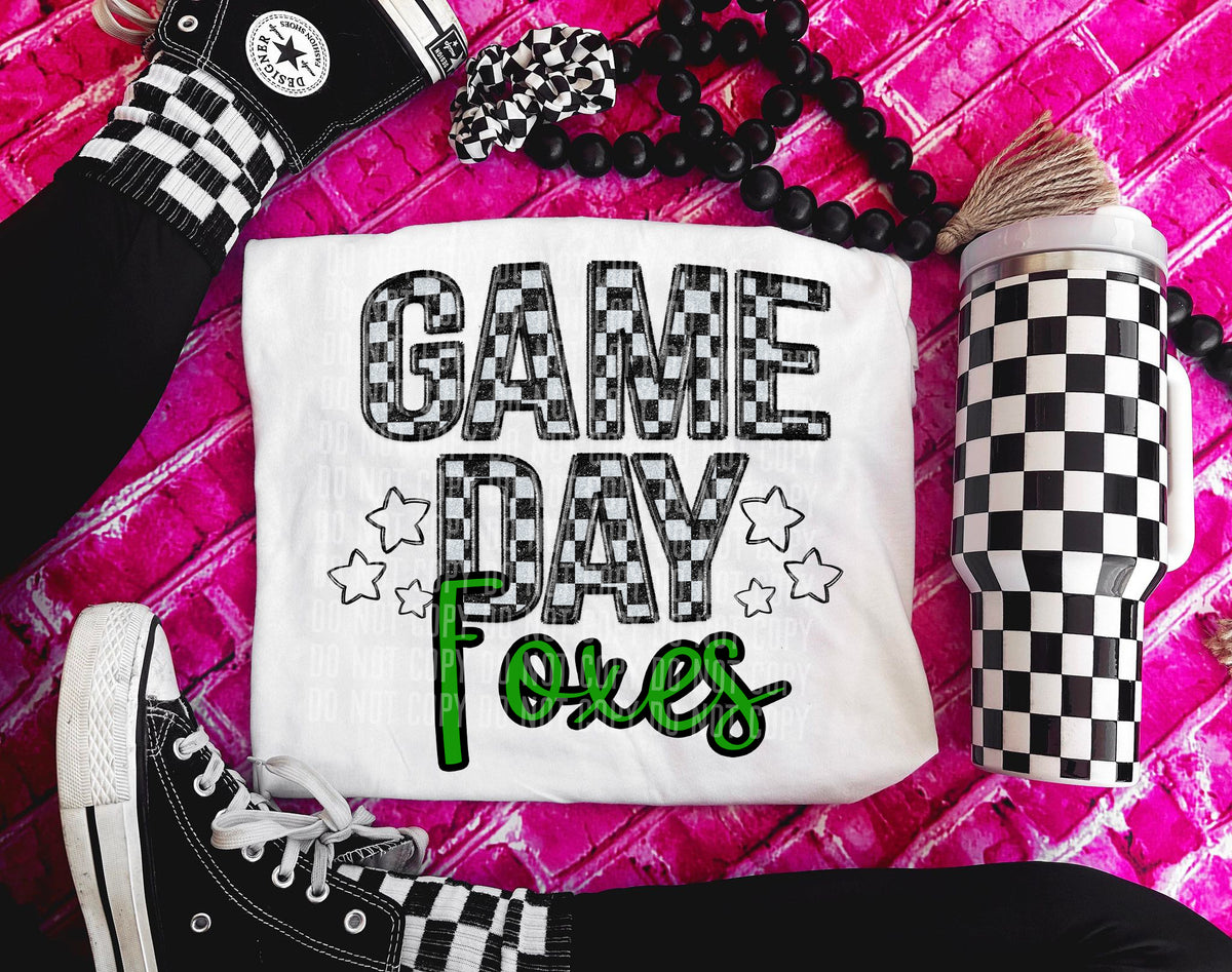 Game Day foxes (green) 30888 DTF transfers