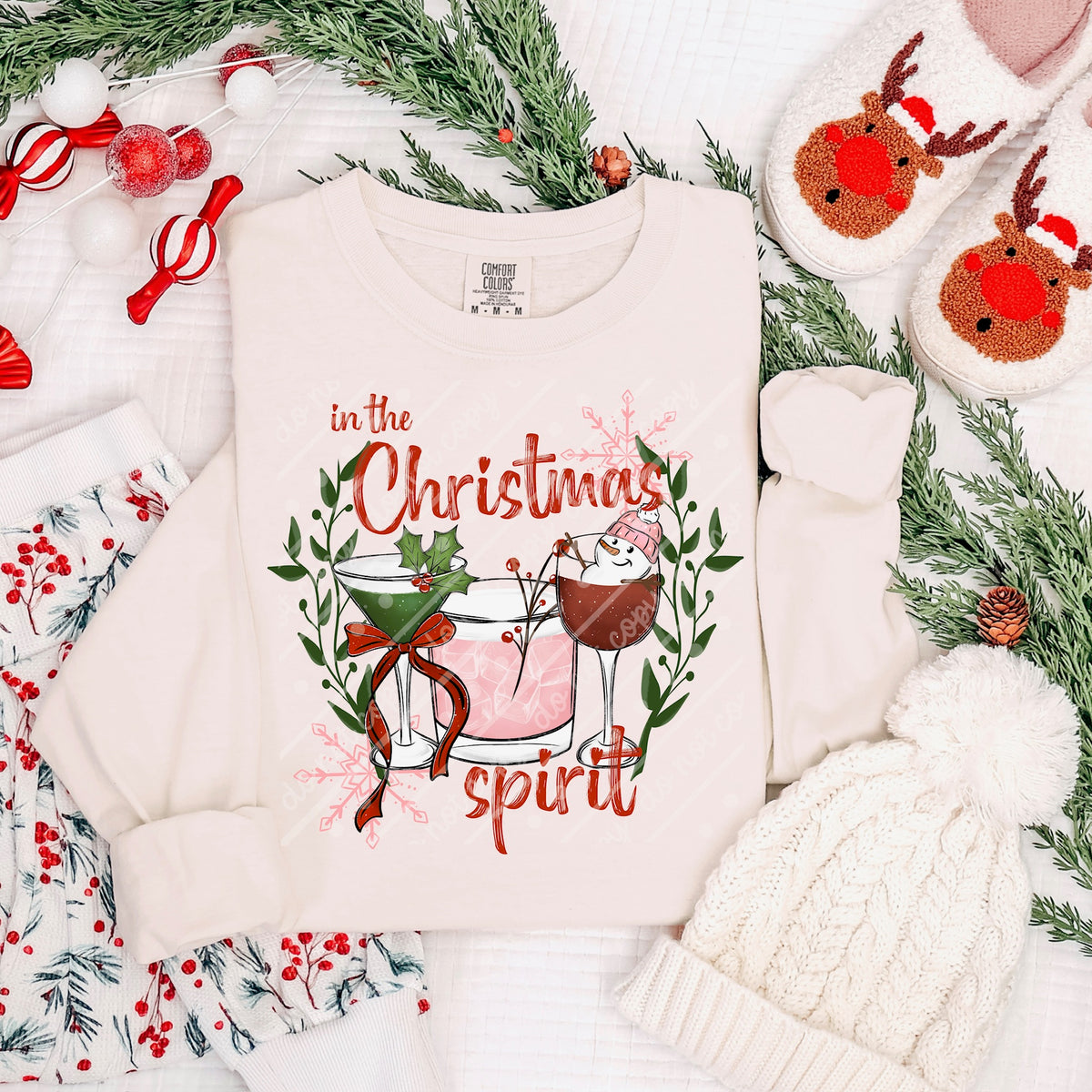 Christmas spirit cocktails (exclusive) DTF Transfer