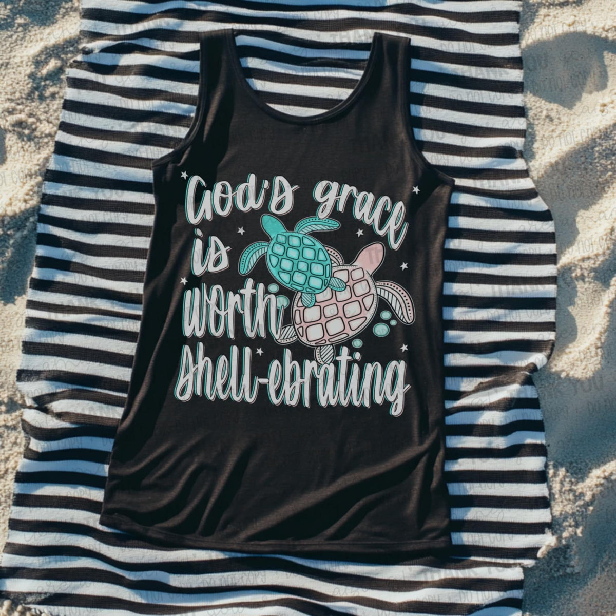 Gods grace is worth shell-ebrating 107175 DTF transfer