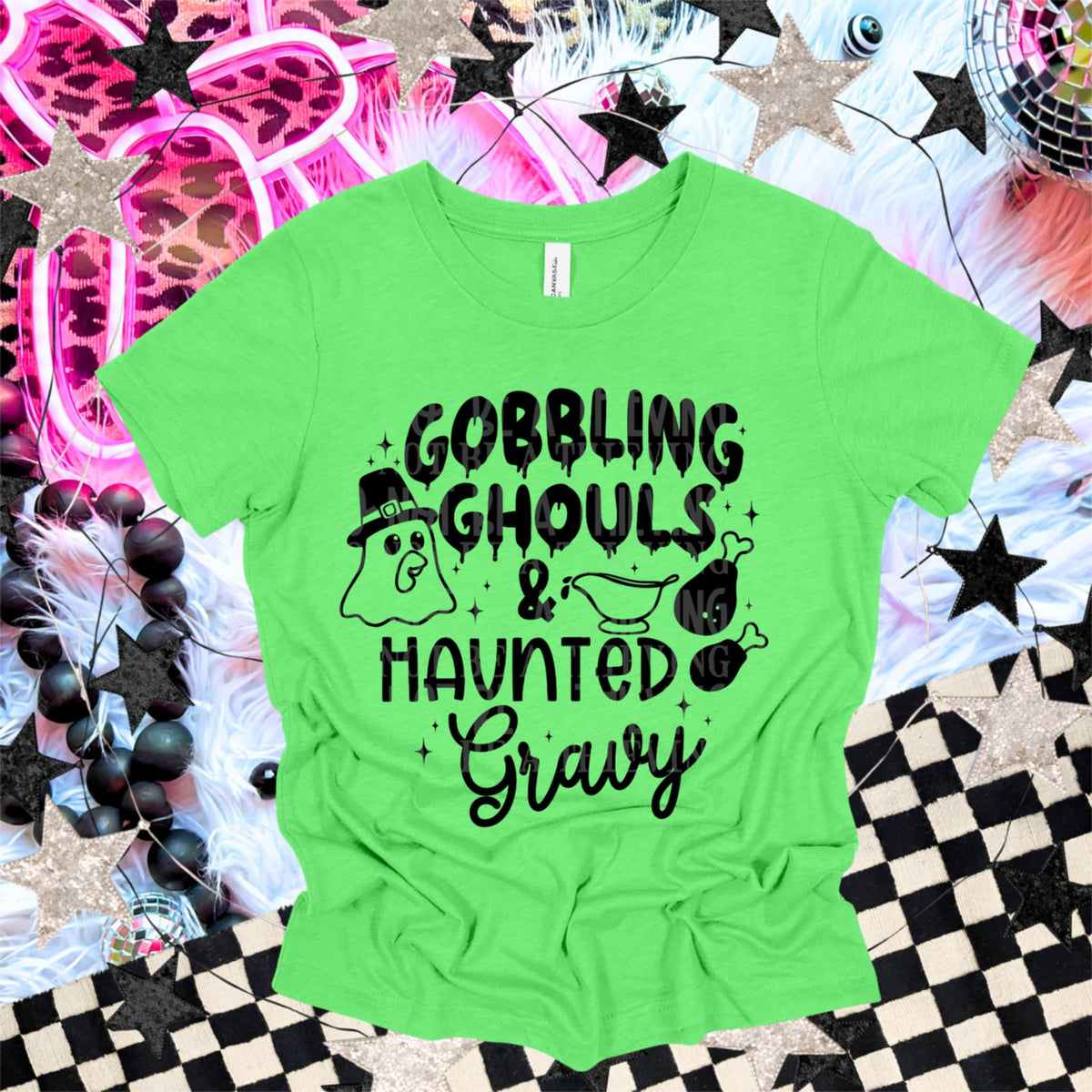 Gobbling ghouls & haunted gravy 107978 DTF transfer