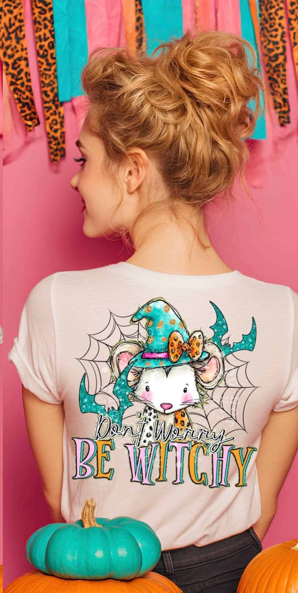 Don’t worry be witchy BACK 106461 DTF transfer