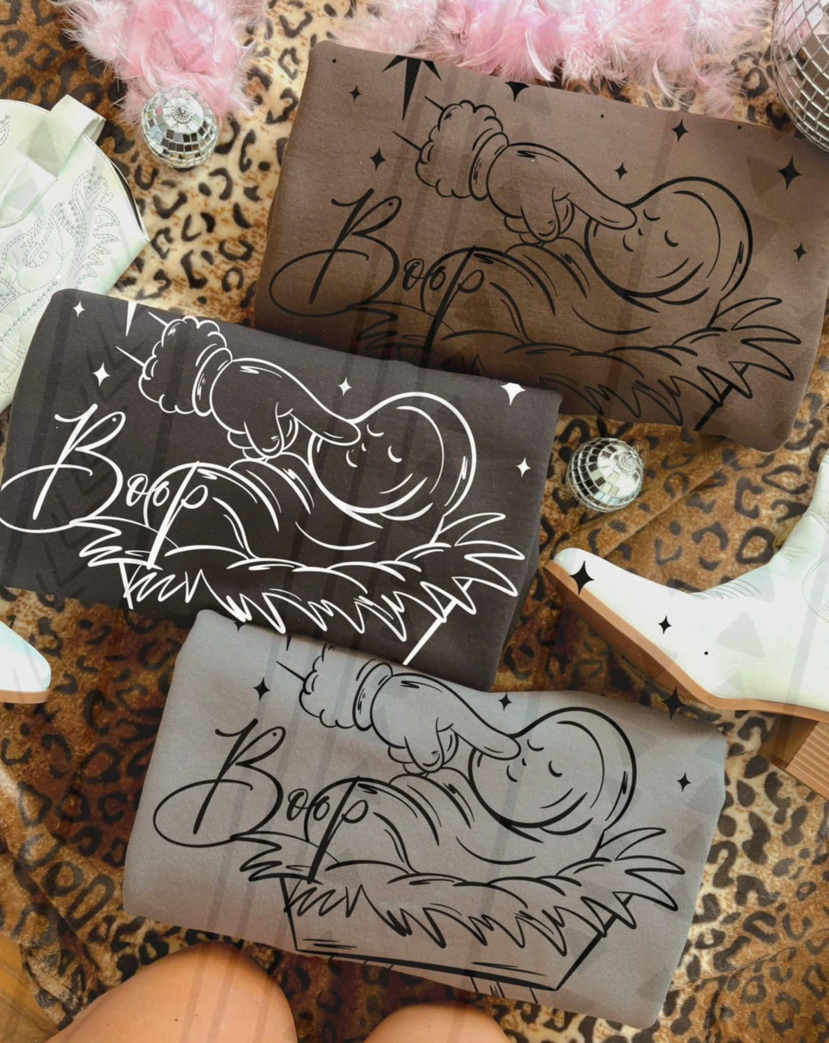 Boop Baby Jesus BLACK TGG DTF Transfer