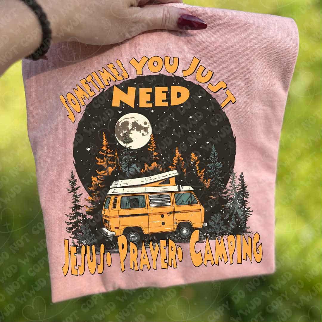 Jesus Prayer and Camping (oh honey) DTF transfer