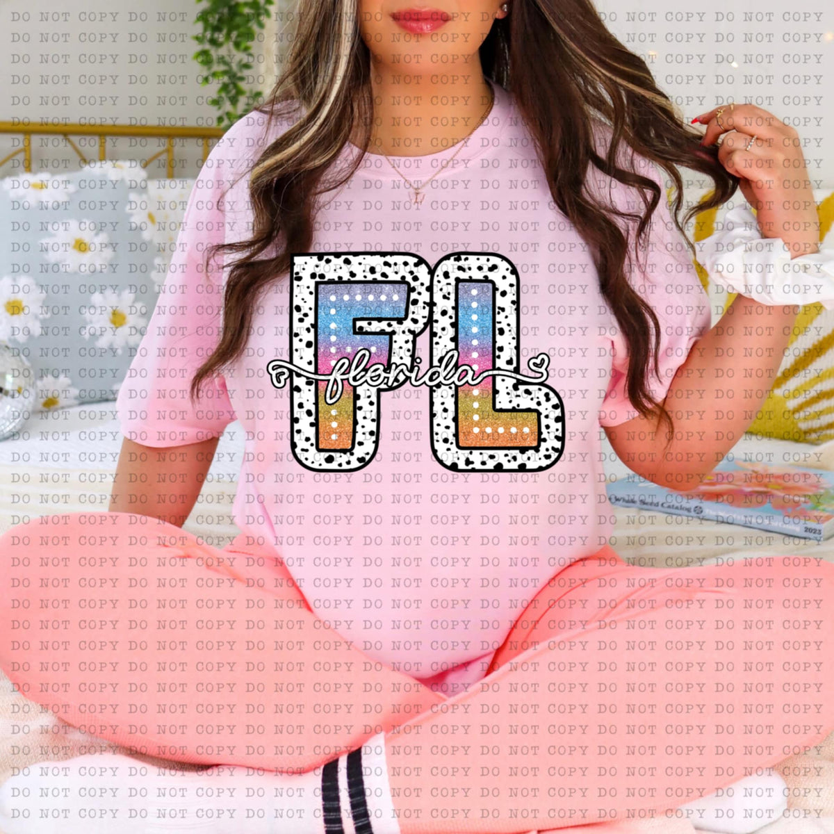 FL Florida tie dye dottie (ECHT) 94228 DTF transfer